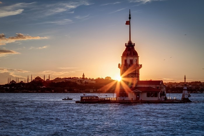 Maiden's Tower Istanbul at Sunset