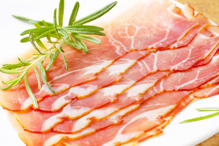 Thinly Sliced Ham with Rosemary