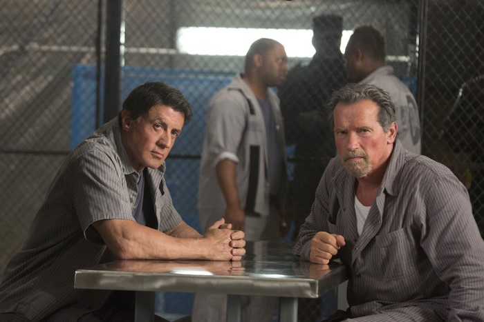 Arnold Schwarzenegger and Sylvester Stallone in Escape Plan
