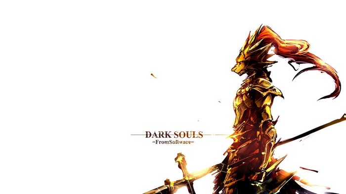 Dark Souls warrior with sword and shield