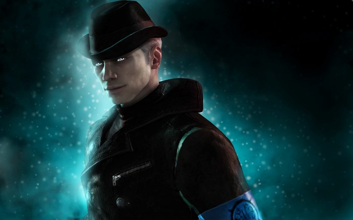 Vergil from Devil May Cry wearing a hat