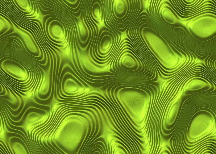 Green metallic abstract pattern with swirling lines