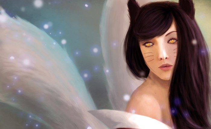Ahri from League of Legends with Fox Tails