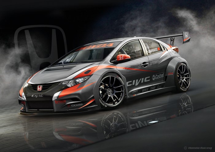 Honda Civic WTCC race car with racing livery