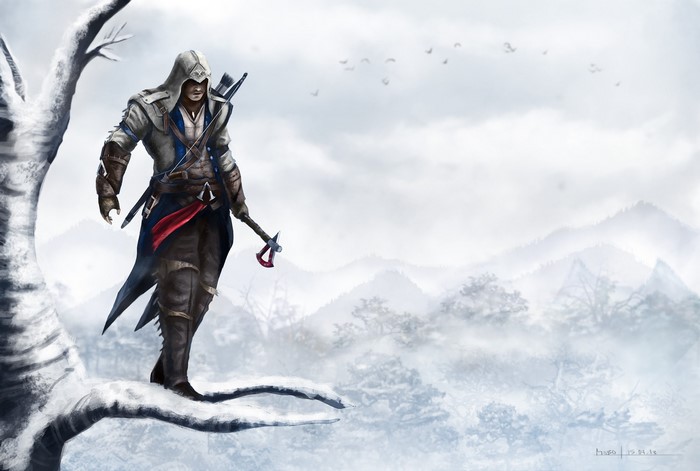 Connor, Assassin's Creed 3, Warriors, Wolves, Battle axes, HD Wallpaper ...