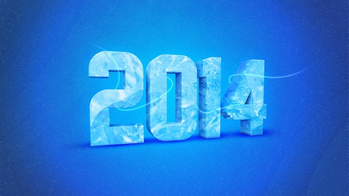 Ice 2014 numbers with blue light streaks
