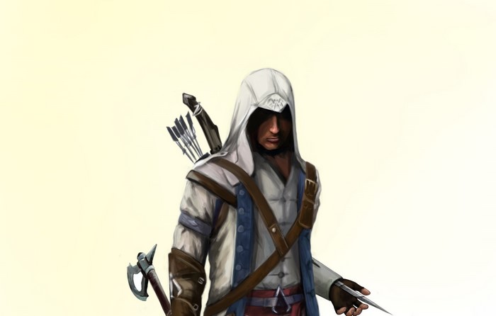 Assassin from Assassin's Creed with bow and axe