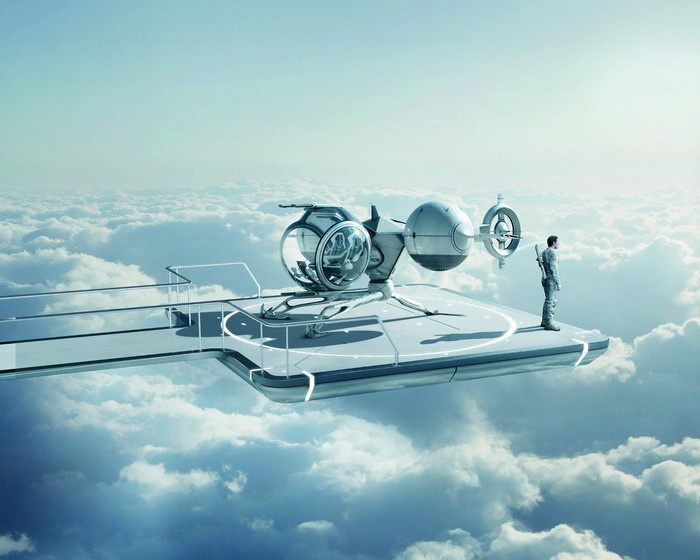 Oblivion 2013 Floating Platform and Helicopter