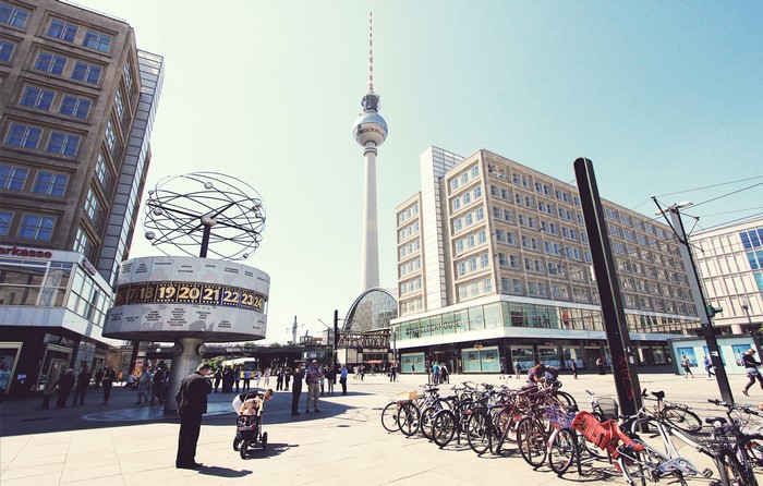 Berlin TV Tower and World Clock