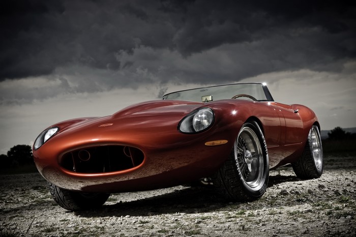Red Jaguar E-Type Cabriolet Convertible