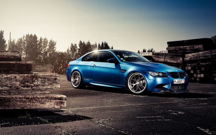 Blue BMW M3 Coupe