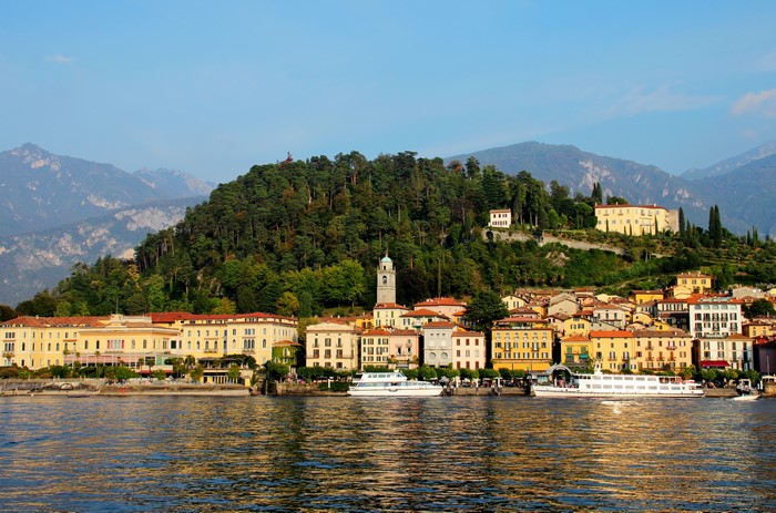 Bellagio, Italy, Houses on a Hillside by a Lake