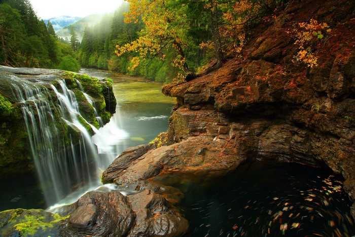 Waterfall in Gifford Pinchot National Forest, Washington
