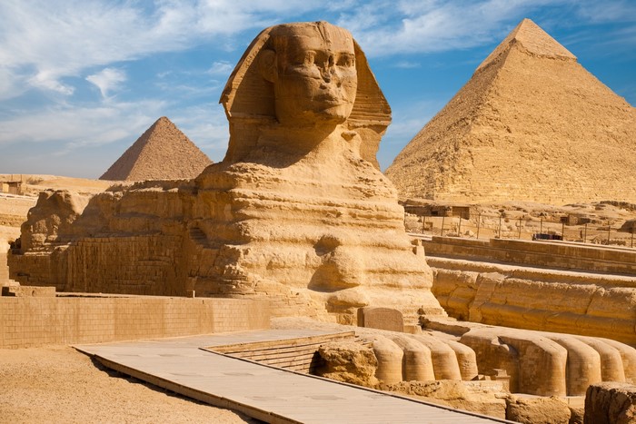 The Great Sphinx and Pyramids of Giza, Egypt