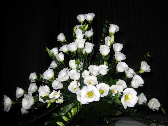 White Eustoma Flower Bouquet