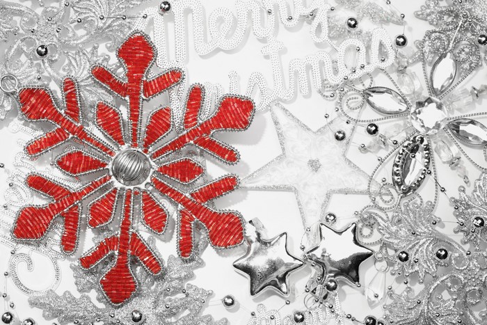 Christmas snowflakes and stars decoration