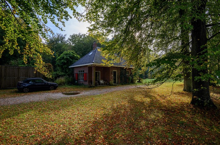 House in a park with trees and foliage in the Netherlands