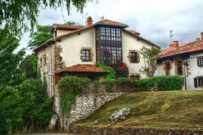 Traditional houses in Cantabria, Spain