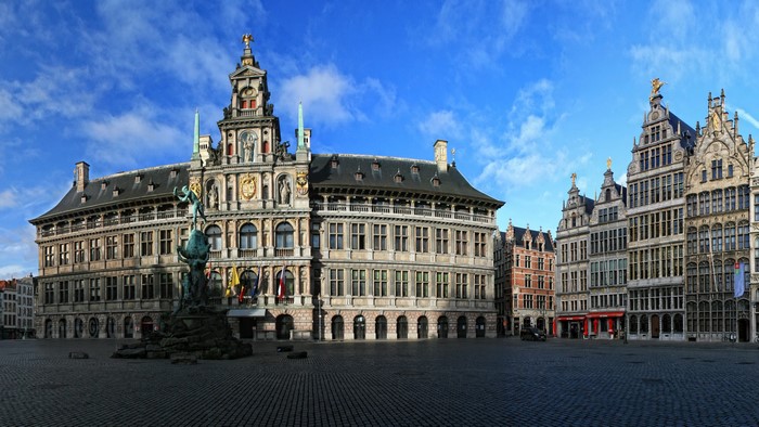 Antwerp City Hall and Grote Markt square, Belgium