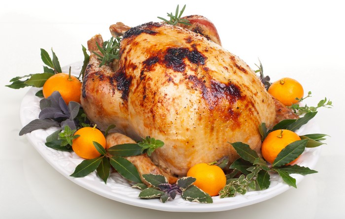 Roasted Turkey with Oranges and Herbs