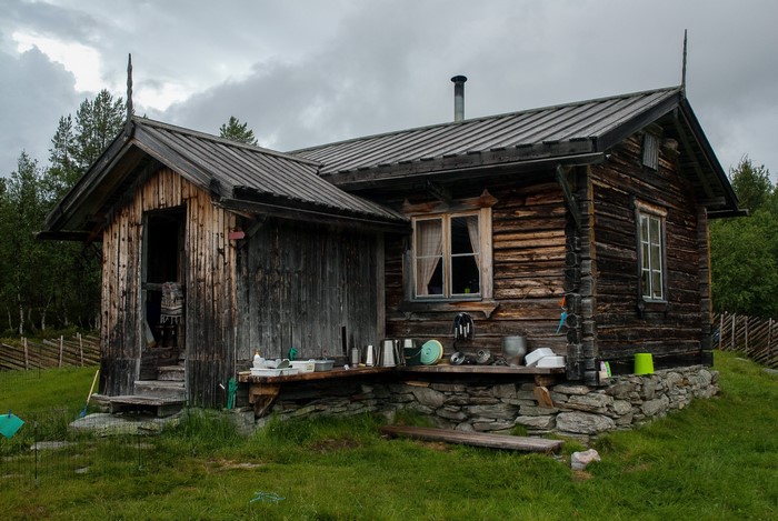 Old wooden house in Dalarna, Sweden
