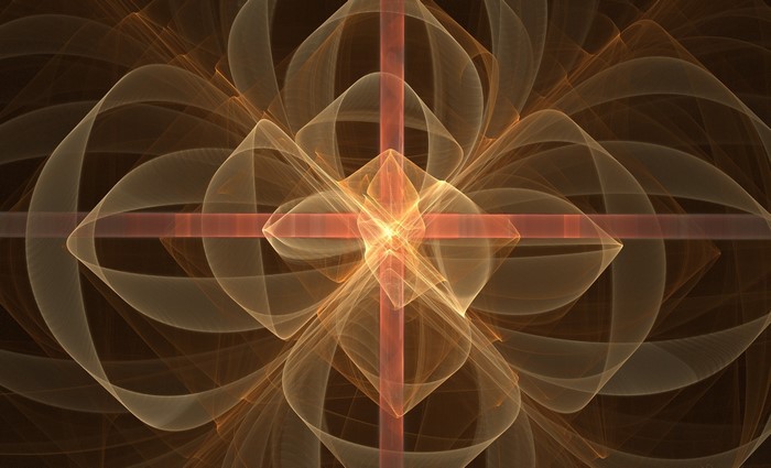 Abstract fractal pattern with glowing center