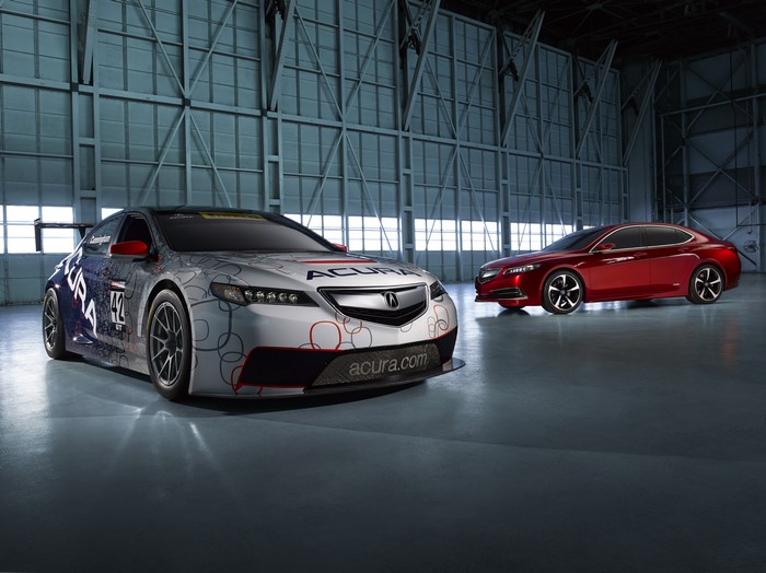 Acura TLX GT race car and production sedan
