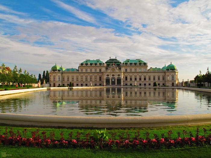 Belvedere Palace and Gardens in Vienna, Austria