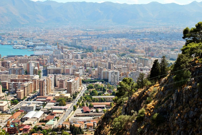 Palermo cityscape from Monte Pellegrino, Italy
