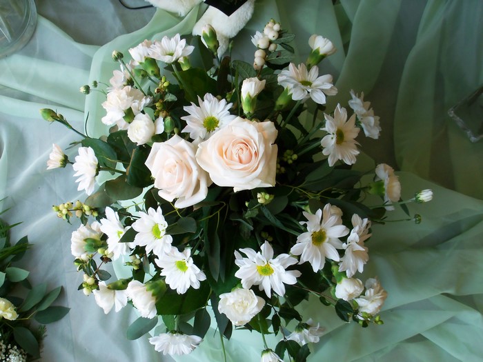 Bouquet of Roses and Chrysanthemums