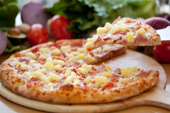 Hawaiian Pizza with Pineapple and Ham