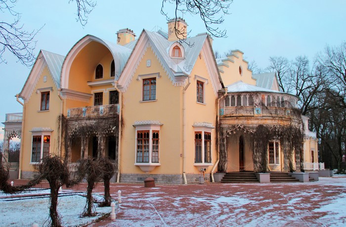 Yellow Victorian House in St. Petersburg, Russia