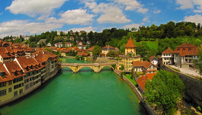 Bern, Switzerland: River and Old Town