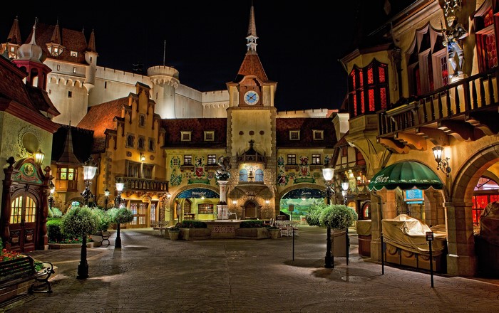 German Village at Night