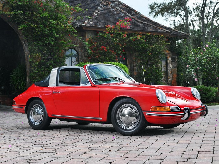 Red 1966 Porsche 911 S Targa