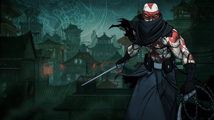 Ninja from Mark of the Ninja with sword and chain