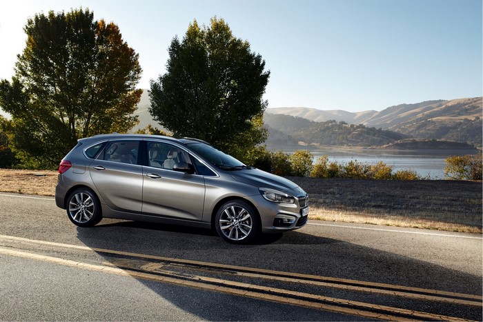 BMW 224i Active Tourer on a road