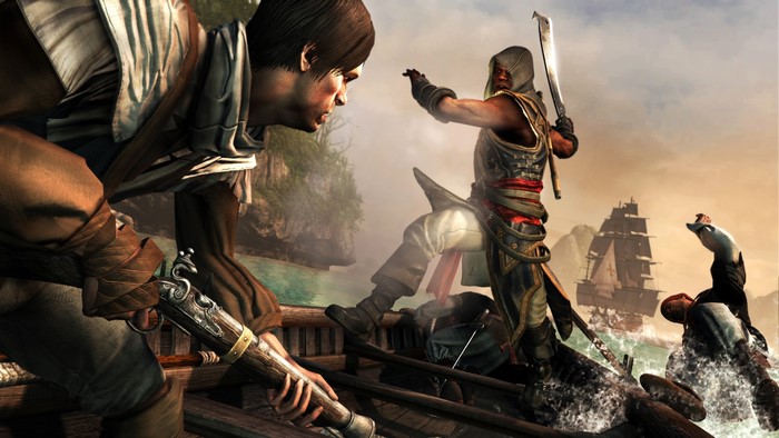 Assassin's Creed 4 Black Flag pirates in battle