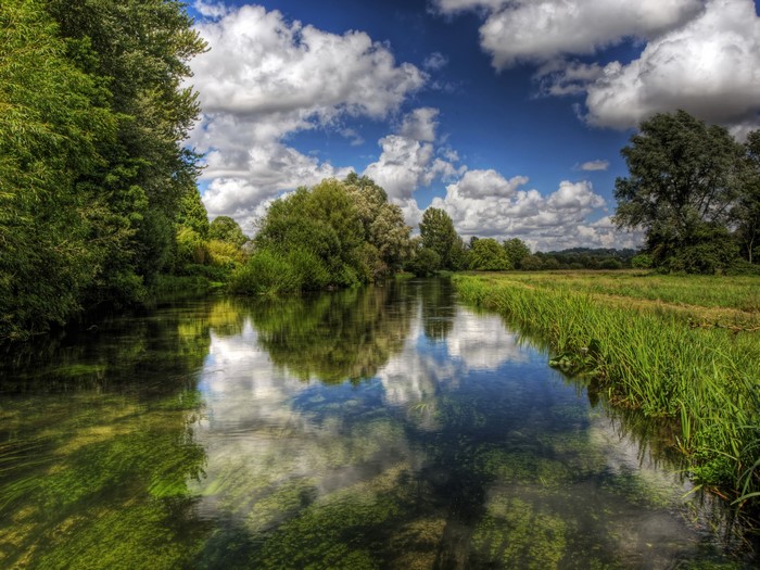 River Itchen in Winchester, England
