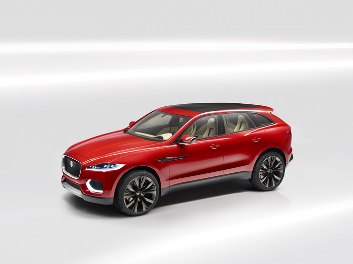 4K Red Jaguar C-X17 Concept SUV