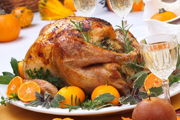 Roasted Turkey with Oranges and Rosemary