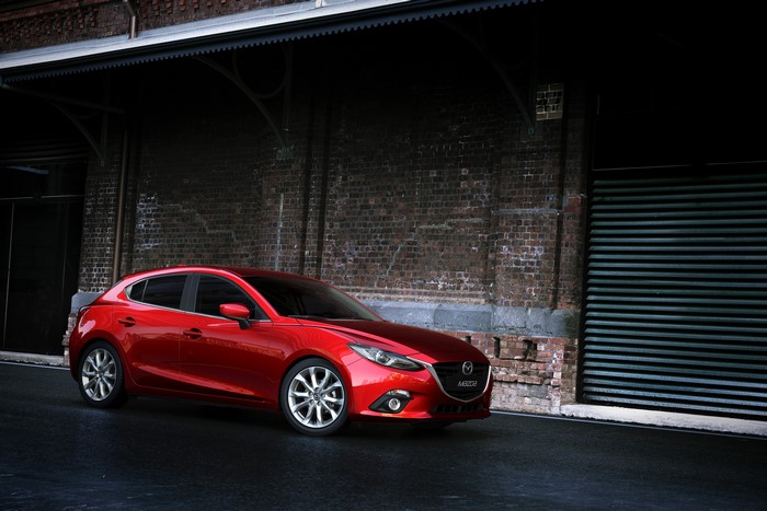 Red Mazda 3 Hatchback