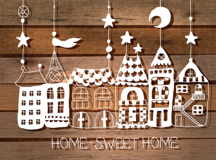 Home Sweet Home Houses Vector Graphics