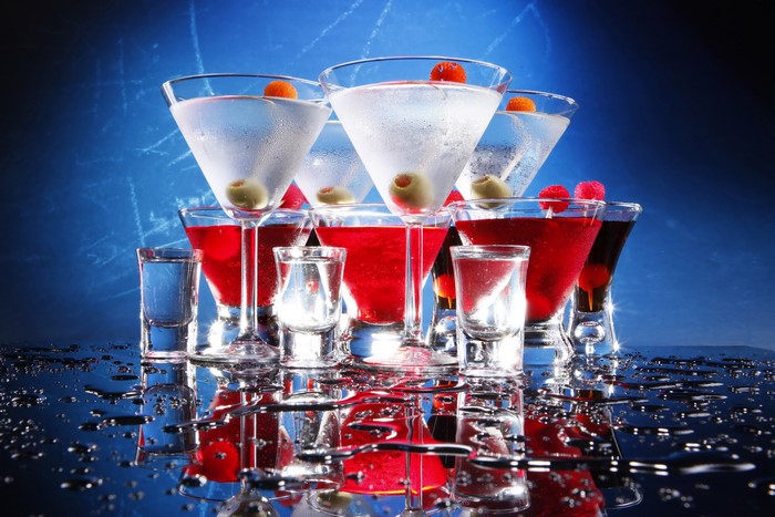 Cocktails and Drinks in Stemware