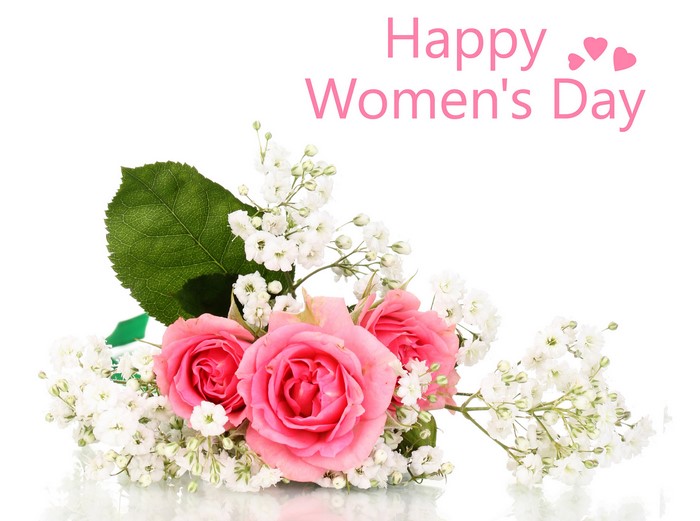 Happy Women's Day Pink Roses