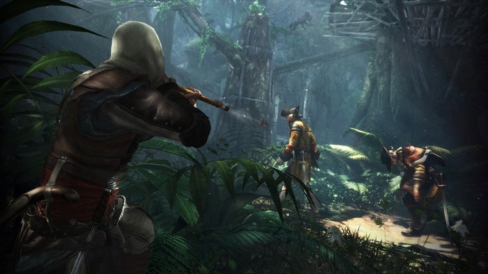 Assassin from Assassin's Creed 4: Black Flag in a jungle