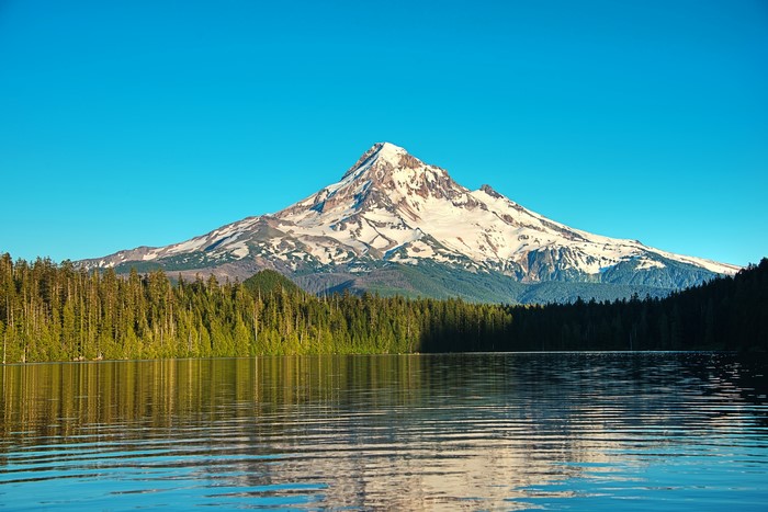 Mount Hood reflected in Lost Lake, Oregon
