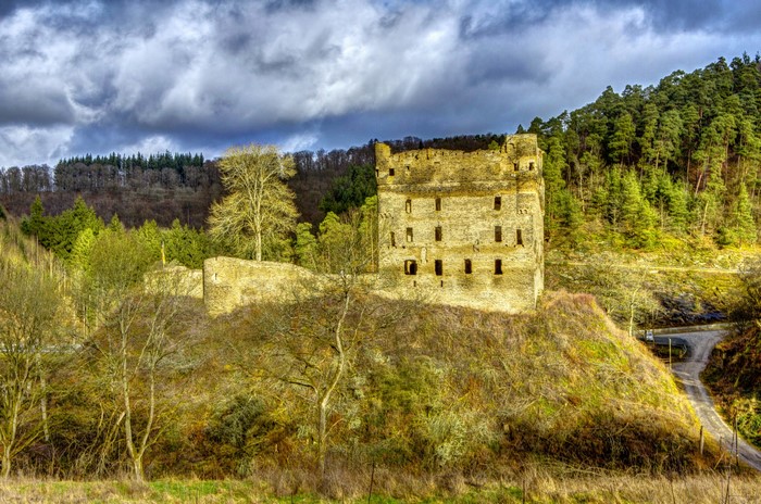 Ruins of Balduinseck Castle in Germany