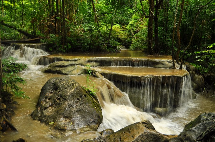Erawan National Park Waterfalls in Thailand
