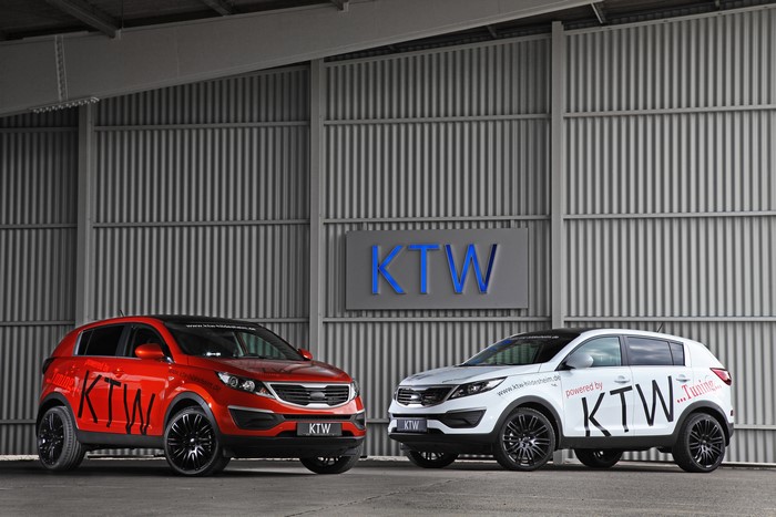 Two Kia Sportage cars tuned by KTW